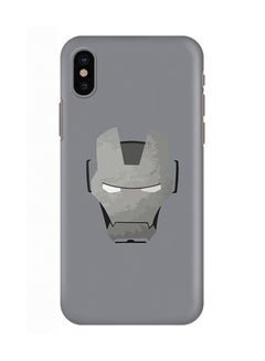 Buy Polycarbonate Slim Snap Case Cover Matte Finish For Apple iPhone X Stoned Iron Man in UAE