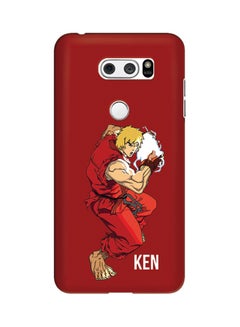 Buy Polycarbonate Slim Snap Case Cover Matte Finish For LG V30 Street Fighter Ken Red in UAE