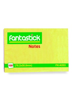 Buy Self Adhesive Removable Sticky Notes Yellow in UAE