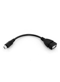 Buy Mini USB 2.0 A Female To Mini USB 5 Pin Converter OTG Host Cable Black in Saudi Arabia