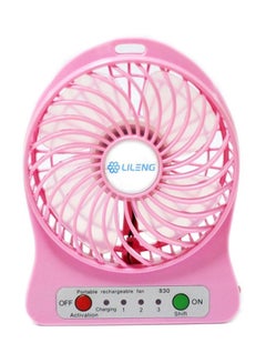 Buy 3-Gear Speed USB Rechargeable Fan 88.81962859.17 Pink in UAE