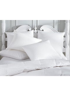 Buy Self Striped Pillow Cotton White 50x70centimeter in UAE