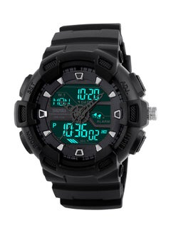 اشتري ساعة يد بعقارب ورقمية مقاومة للماء طراز SK1189-BK للرجال في الامارات