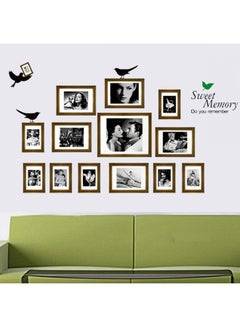 Buy Photo Frames Design Removable Wall Sticker Brown in UAE