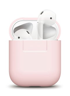 Buy Scratch Resistant Silicon Case For Apple AirPods Pink in UAE