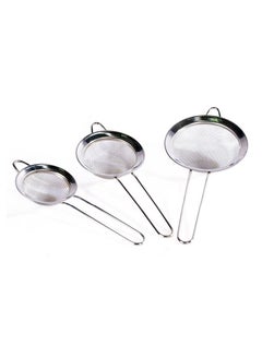 Buy Set Of 3 Tea Strainers Silver Standard in Egypt