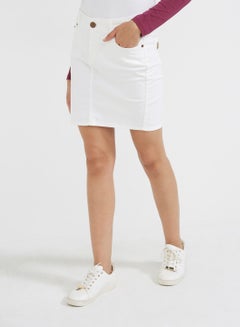 Buy Stretchable Skirt White in UAE