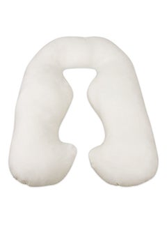 Buy U-Shaped Comfortable Full Body Pillow cotton White 120x80cm in Saudi Arabia