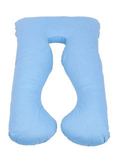 Buy U-Shaped Maternity Pillow cotton Light Blue in Saudi Arabia