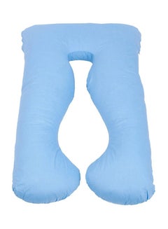 اشتري وسادة حمل مريحة بشكل إضافي على شكل حرف U مع تجويف للبطن أزرق فاتح في السعودية