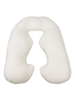 Buy Comfortable U-Shaped Full Body Maternity Pillow Cotton White 120x80centimeter in UAE