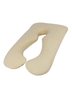 Buy U-Shaped Maternity Pillow Cotton Beige 120x80centimeter in Saudi Arabia