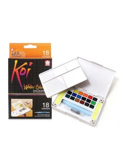 Buy 18-Piece Koi Water Colour Set Multicolour in UAE