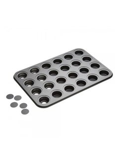 Buy 24-Cup Mini-Cheesecake Pan Grey 39 x 26cm in UAE