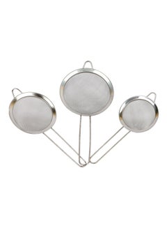 Buy 3-Piece Tea Strainer Set White standard in Egypt