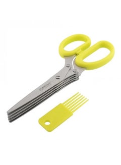 Buy Kitchen Herb Scissor Silver/Yellow 20centimeter in UAE