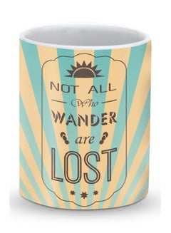 Buy Premium Wanderers Designer Mug Beige/Blue/Brown in UAE