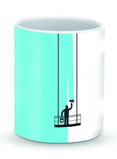 Buy Premium Paint Hanger Designer Mug Blue/White/Black in UAE