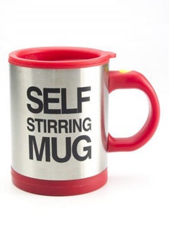 Buy Self Stirring Mug Red/Silver in UAE