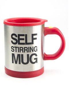 Buy Self Stirring Mug Red/Silver in UAE