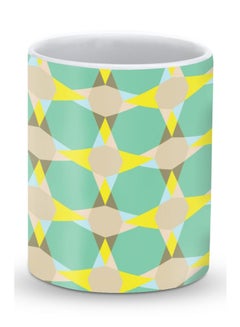 Buy Premium Starry Illusions Designer Mug Green/Yellow/Beige in UAE