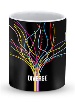 Buy Premium Diverge  Designer Mug Black/Yellow/Blue in UAE