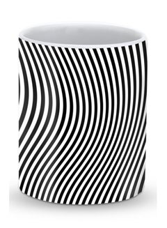 Buy Premium Zebra Lines Designer Mug Black/White in UAE