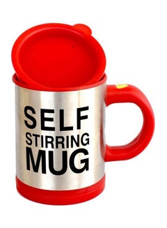 Buy Self Stirring Mug Red/Silver in UAE