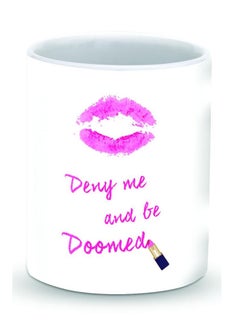 Buy Premium Raining Lipsticks Designer Mug White/Pink 325ml in UAE