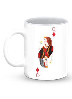 Buy Premium Queen Of Diamonds Designer Mug White/Red in UAE