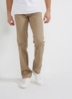 Buy Slim Fit Pants Khaki in UAE