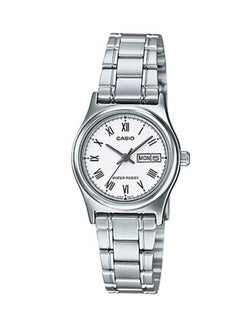 Buy women Water Resistant Analog Watch LTP-V006D-7B - 25 mm - Silver in Saudi Arabia