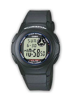 Buy Men's Water Resistant Digital Watch F-200W-2A - 40 mm - Black in Saudi Arabia