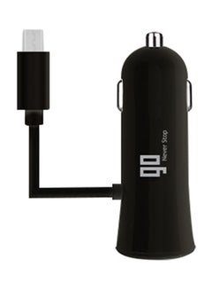Buy MicroUSB Car Charger 3.4 Ampere With Extra USB Port Black in Saudi Arabia