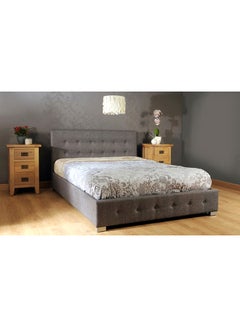 Buy Storage Bed With Mattress Grey 180x122x200cm in UAE