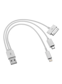 Buy 3-In-1 Lightning Charging Cable White in UAE