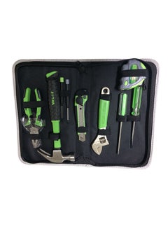 Buy Cordless Drill 12V With 9-Piece Hand Tool Set Green 300g in UAE