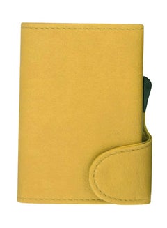 Buy Genuine Leather RFID Protection Card Holder Camel in UAE