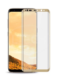 Buy 3D Tempered Glass Screen Protector For Samsung Galaxy S8 Gold in Saudi Arabia