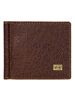 Buy Ridge Leather Money Clip Wallet Dark Brown in UAE