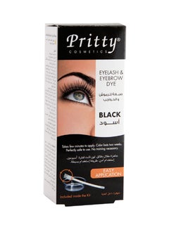 Buy Eyelash And Eyebrow Dye Kit Black in UAE