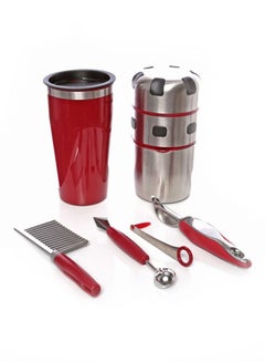 Buy Electric Pro V Juicer 2724284282959 Silver/Red in UAE