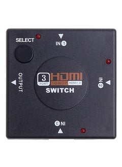 اشتري مجزئ صغير بثلاثة منافذ HDMI لمشاهدة فيديوهات بدقة HDTV 1080P أسود في السعودية