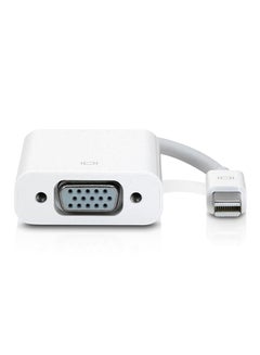 Buy Display Port To VGA Cable Adapter Converter For Macbook Pro White in Saudi Arabia