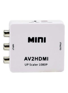 Buy CVBS To HDMI Mini HD Video Converter For TV, VHS VCR, DVD White in Saudi Arabia