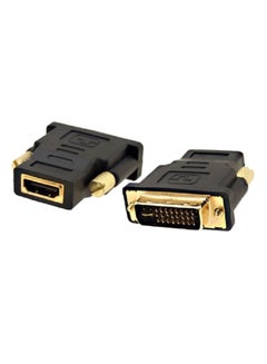Buy HDMI Female To DVI Male 24-5 Pins Adapter Black in Saudi Arabia