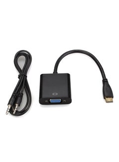 Buy HDMI Male To VGA Female Video Cable Adapter Black in UAE
