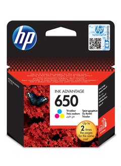 Buy 650 Ink Advantage Inkjet Cartridge Multicolour in Saudi Arabia