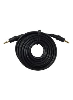 Buy Male To Male Stereo AUX Cable Black in Saudi Arabia