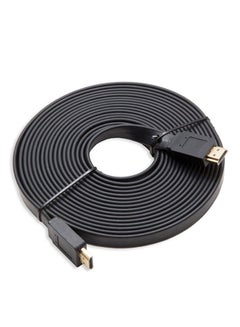 اشتري كابل HDMI مسطح ذكر إلى ذكر أسود في السعودية